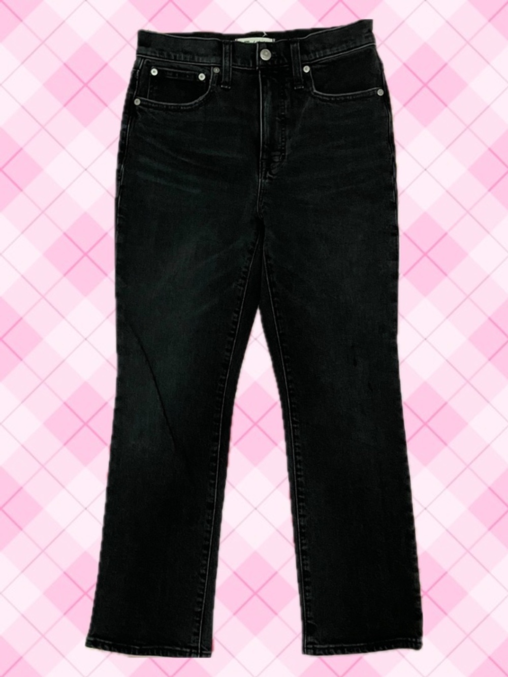 Madewell Demi Bootcut Flare Black High Rise Jeans